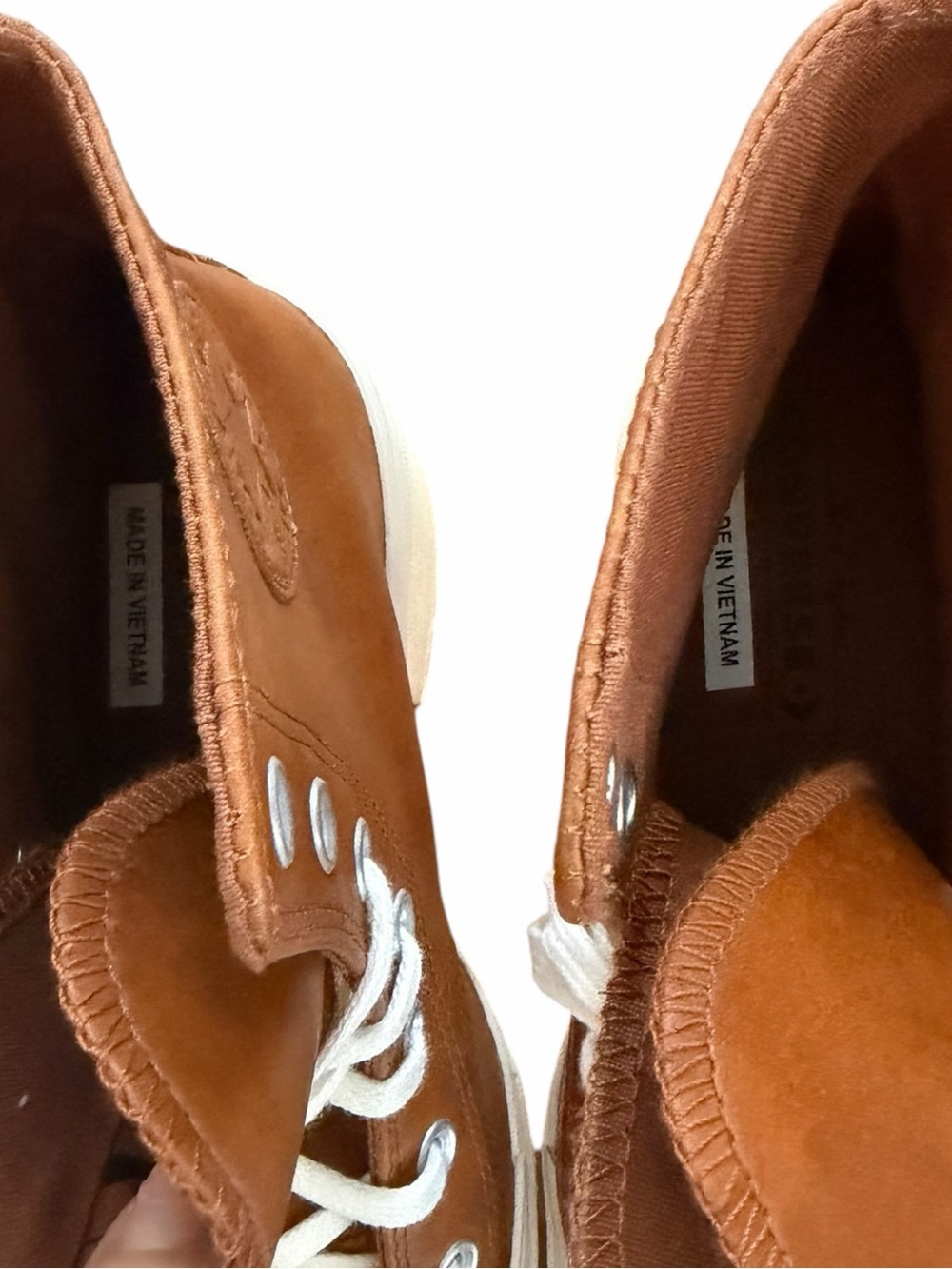 Converse Chuck 70 De Luxe Heel Cognac Brown Platform Bootie Heels NWOB Size 8.5 - Picture 7 of 11